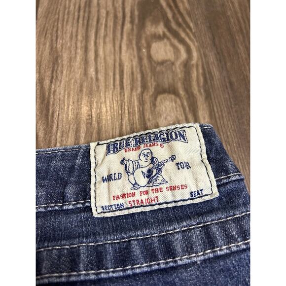 True Religion Womans Jeans Size 31 Straight 31x25 Custom Leg - Picture 11 of 14